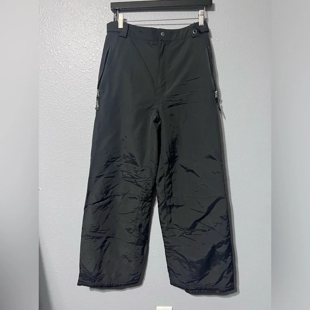 Obermeyer adj waist Ski Pants Wmn Juniors 18 Black Nylon Snowboard Ladies Winter